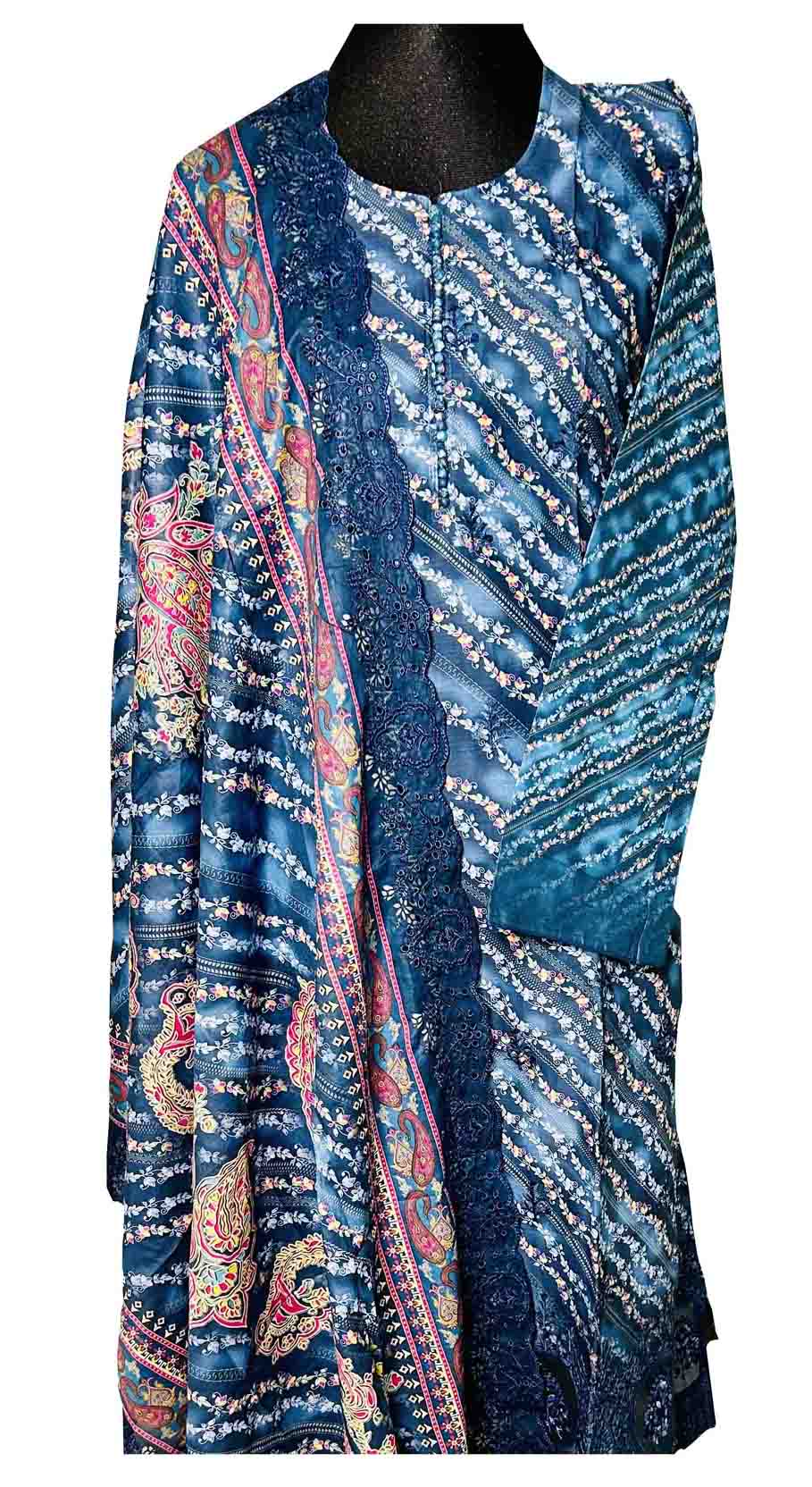 Classic Desi Pakistani Embroidered 3-Piece